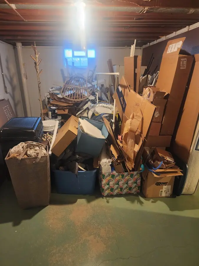 Roll-off dumpster container at job site for 20 Yard Dumpster Rental in Wrightsville